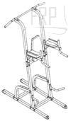 GVR82 Vertical Knee Raise, Dip & Pull Station - Product Image