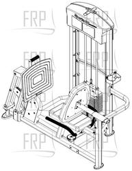 Leg Press/Calf Extension Commercial - DF-101 - Procuct Image