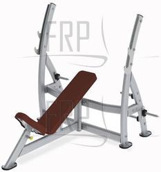 Incline Press Bench - PFW-7200 Olympic - Silver - Product Image