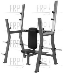F2 Free Weight Olympic Military Bench - Product Image