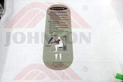 OPERATION INSTRUCTION DECAL - Product Image