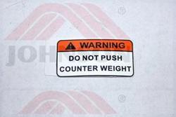 WARNING DECAL - Product Image