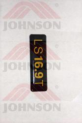 Sticker, PU, LS16.9T, TM382 - Product Image