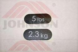 Decal, Weight Plates, 10 Pounds - Product Image