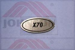 DECAL MODEL, X70, US, EP303 - Product Image