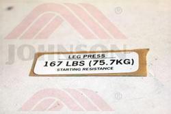 Sticker;Weight ;PL04KM-G3 - Product Image