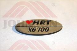 DECAL MODEL X6700HRT - Product Image