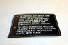 49002587 - Decal, Warning - Product Image