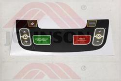 CONSOLE STICKER, OVERLAY, DOWN, EP543-1US - Product Image
