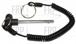 3/8" x 3 1/4" T Handle Weight Stack Pin w/ Lanyard - Product Image