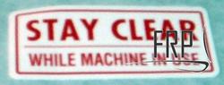 Stay Clear Decal - Product Image