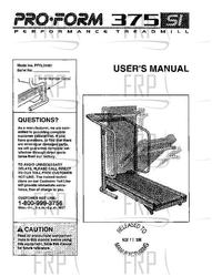 Owners Manual, PFTL31561 - Product Image Owners Manual, PFTL31561 - Product Image