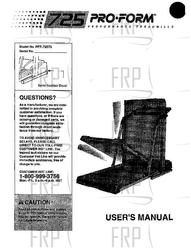 Owners Manual, PFTL72570 H00166-C - Product Image