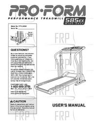Owners Manual, PFTL58581 - Product Image