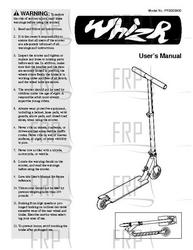 Owners Manual, PFSC03800 - Product Image Owners Manual, PFSC03800 - Product Image