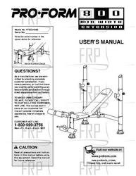 Owners Manual, PFBE14000 - Product Image