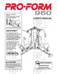 Owners Manual, PFSY59001 - Product Image Owners Manual, PFSY59001 - Product Image