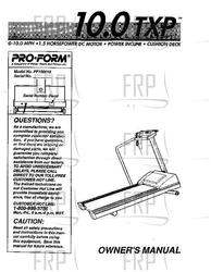Owners Manual, PF100010 - Product Image