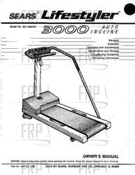 Owners Manual, 296445,LS3000,T-60,SEARS - Product Image