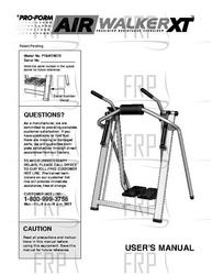 Owners Manual, PFAW76070 G01662AC - Product Image