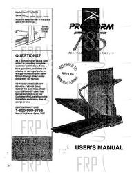Owners Manual, PFTL78574 H00548AC - Product Image