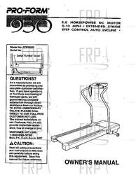 Owners Manual, PF930033 - Product Image
