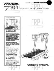 Owners Manual, PFTL17043 - Product Image