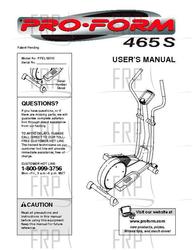 Owners Manual, PFEL19010 - Product Image Owners Manual, PFEL19010 - Product Image