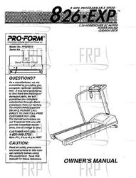 Owners Manual, PF826010 - Product Image