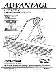 Owners Manual, PF350700,ADVANTAGE - Product Image Owners Manual, PF350700,ADVANTAGE - Product Image