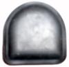 Button, "D", Rubber, Gray