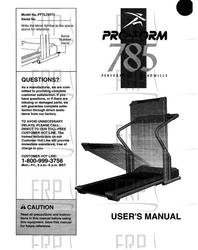 Owners Manual, PFTL78573 - Product Image