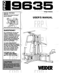 Owners Manual, WESY96350, - Product Image