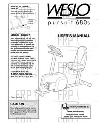 Owners Manual, WLEX28080 - Product Image