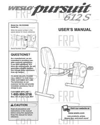 Owners Manual, WLEX20480 - Product Image