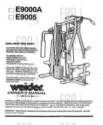 Owners Manual, E9000A/E9000-5 - Product Image
