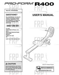 Owners Manual, PFEVRW39930,UK - Product Image
