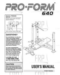 Manual, Owner's, PFBE64080 - Product Image