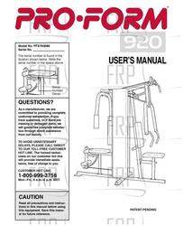 Owner's manual PFSY92080 - Product Image