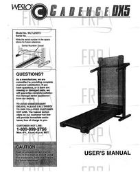 Manual, Owners, WLTL25073 - Product Image