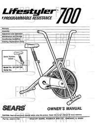 Manual, owner's 831.287190 - Product Image Manual, owner's 831.287190 - Product Image