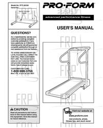 Owners Manual, PFTL29100 165422- - Product Image