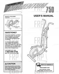 Owners Manual, WLEL28021 - Product Image