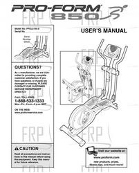 Manual, owner's  PFEL51050 - Product Image