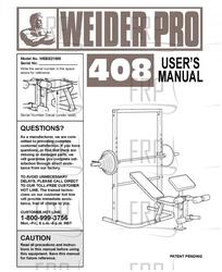 Owner's Manual, WEBE21080 - Product Image