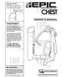 Owners Manual, GZFI80030 - Product Image