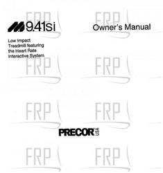 OWNERs MANUAL 9.41SI - Product Image