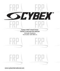 OWNERS MANUAL VR3 CHEST PRESS - Product Image OWNERS MANUAL VR3 CHEST PRESS - Product Image