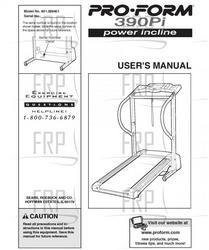 Owners Manual, 299401 - Product image