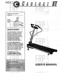 Owners Manual, WLTL27071 G03972-C - Product Image